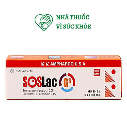 Soslac G3 - Kem bôi điều trị viêm da dị ứng, nấm da - Nhà Thuốc Vì Sức Khỏe
